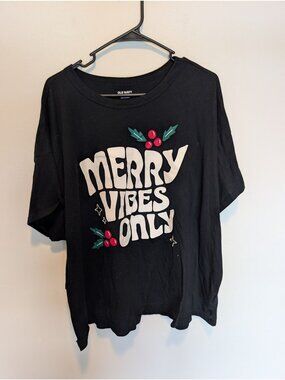 Old Navy Merry Vibes Only 3X Tshirt Matching Jammies